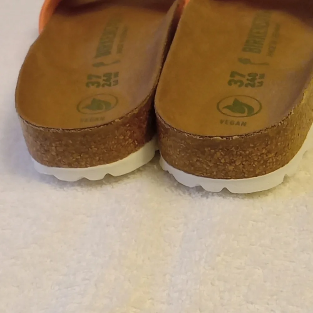 Birkenstock Size 6 (37) Coral Madrid Vegan Sandals /blushed Flamigo Birko-flo - Picture 8 of 9